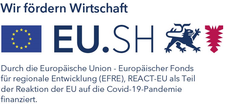 Durch die Europäische Union – Europäischer Fond für regionale Entwicklung (EFRE), REACT-EU als Teil der Reaktion der EU auf die Covid-19-Pandemie gefördet